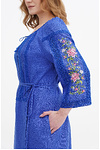 Blue dress embroidered with Orzhitsa.